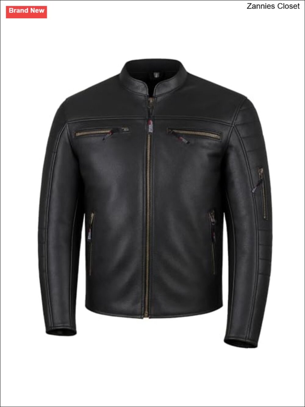 Buffalo Leather Motorcycle Jacket CE Armor Thermal Liner Action Back